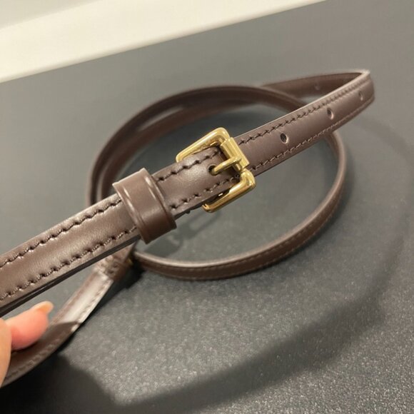 Louis Vuitton Brown Leather Bag Strap with Gold Hardware (C141986) - Picture 2 of 3